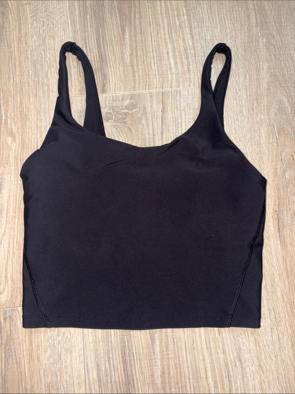 Old Navy Black Cropped Tank with Slim Straps